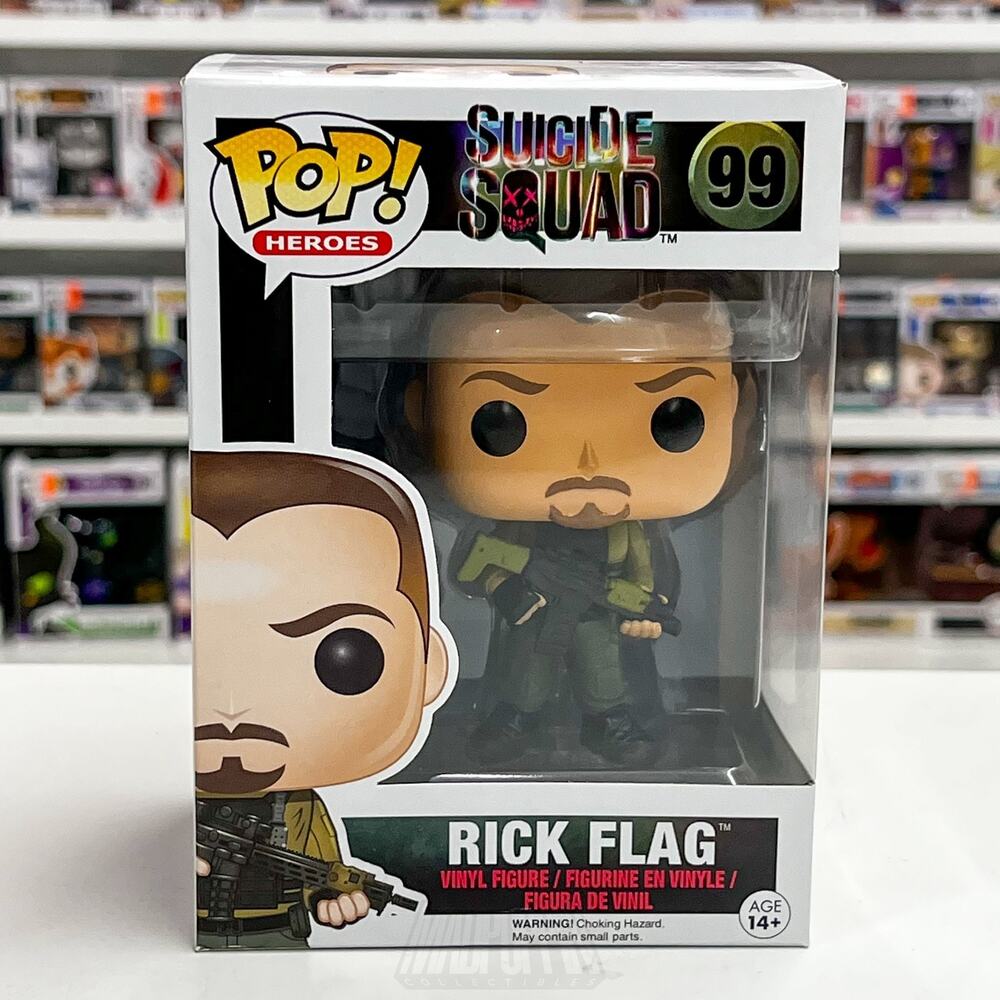 Funko Pop Heroes Suicide Squad Rick Flag 99 DC Comics Movie Vinyl Figure Brave